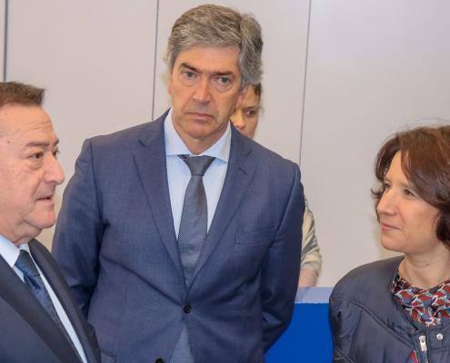 O Presidente da Câmara Municipal de Belmonte, Dr. António Rocha, o Presidente do Turismo Centro de Portugal, Dr. Pedro Machado e a Senhora Secretária de Estado do Turismo, Eng. Rita Marques — ampliar imagem