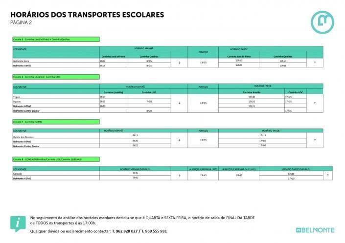 Horários Transportes Escolares 2 Novo — ampliar imagem