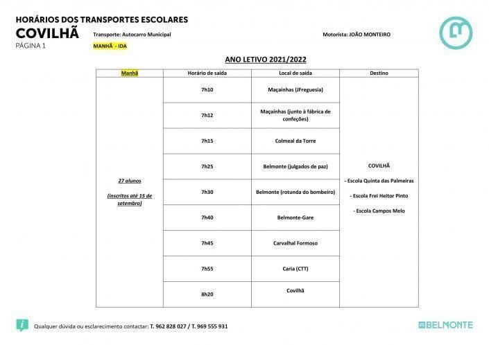 Horários Transportes Escolares Covilha 1 Novo — ampliar imagem