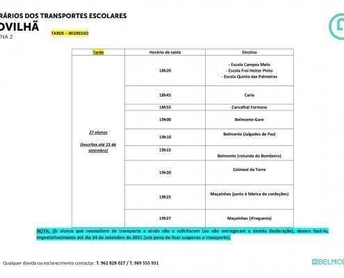 Horários Transportes Escolares Covilha 2 Novo — ampliar imagem