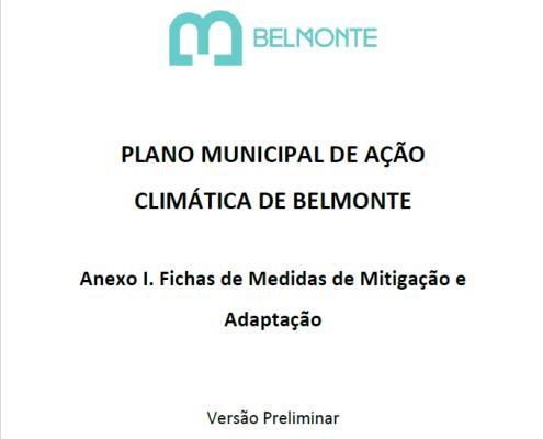 Plano Municipal De Ação Climática De Belmonte Anexo I Plano Municipal De Ação Climática De Belmonte Anexo I