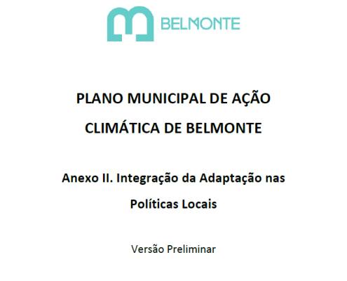 Plano Municipal De Ação Climática De Belmonte Anexo Ii Plano Municipal De Ação Climática De Belmonte Anexo Ii